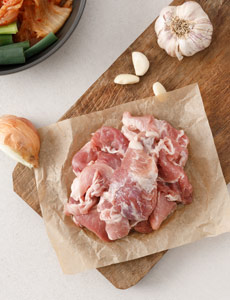 [3+1] 돼지고기 특수부위 돼지목살파지, 멱살 500g (캐나다산)  *면세
